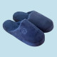 Ανδρικές Χειμερινές Κλασικές Μπλέ Παντόφλες Ριπ με γουνίτσα & αντιολισθητικό πάτο slippers-blue
