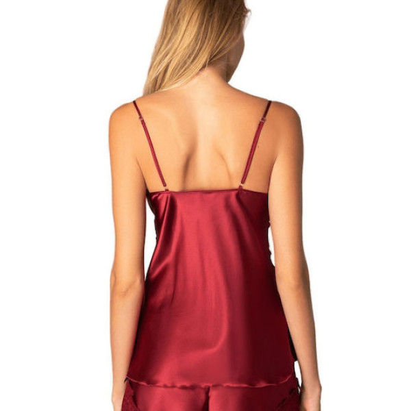 Milena by Paris Babydoll Σατέν Σετ με Δαντέλα Πράσινο 004165