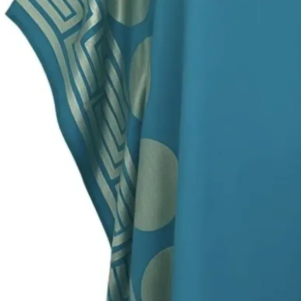 Swarna Γυναικείο Oversized καφτάνι φόρεμα σμαραγδί με πουλιες χρυσές κεντημένες  & σχέδια σε χρυσό  One size SW-15095