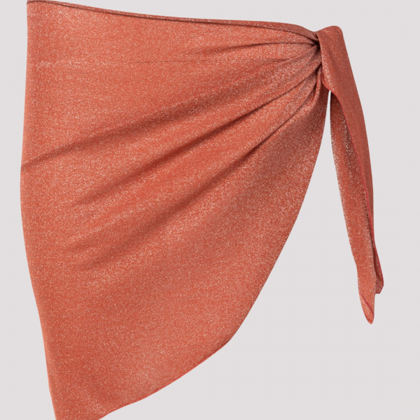 Nikama Γυναικείο Παρεό Μίνι φούστα  Γκλίτερ Lurex Πορτοκαλί PARSW03 2024425 Shimmer Orange