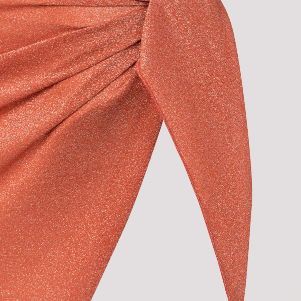 Nikama Γυναικείο Παρεό Μίνι φούστα  Γκλίτερ Lurex Πορτοκαλί PARSW03 2024425 Shimmer Orange