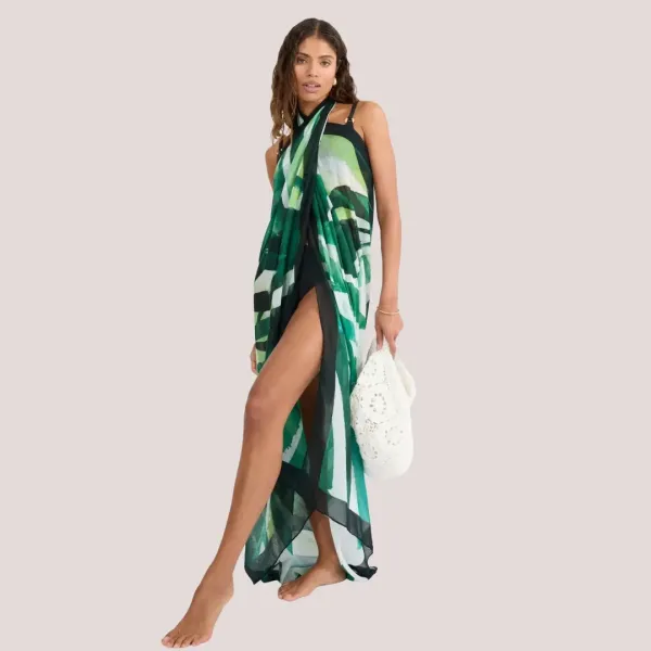 Triumph Γυναικείο Παρεό Beach My wear Multicolour 10222188-0031/31 One size Αποχρώσεις του Πράσινου