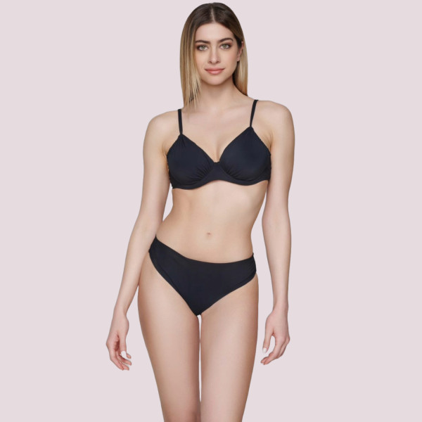 Luna Blue Sense Γυναικείο Μαγιό Σλιπ 5cm στο πλάι  & κανονικό κόψιμο black Μαύρο 92064