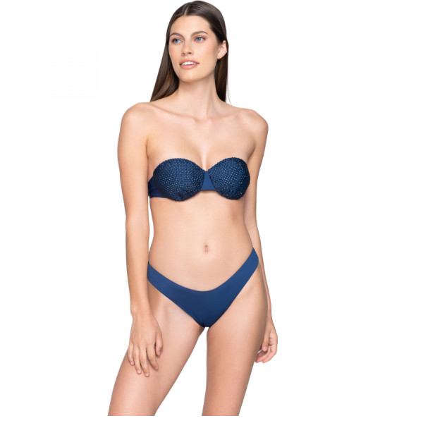 Luna Ψηλόμεσο Bikini Brazil Σλίπ Σκούρο Μπλέ 94125