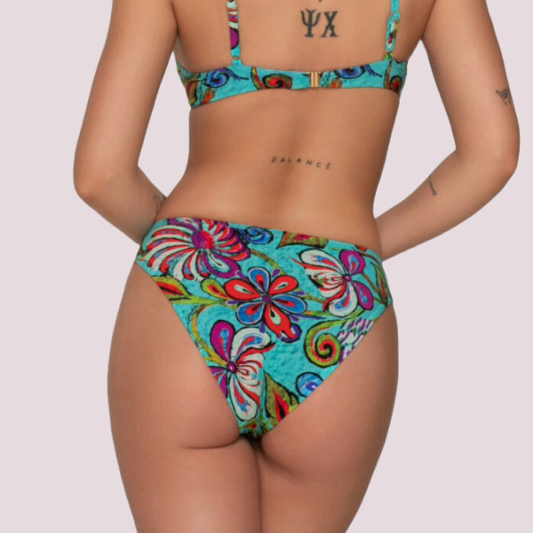 Luna Γυναικείο Μαγιό Σλιπ Κανονικό Floral Swimwear Summer Collection  94496 UNIQUE Cana 