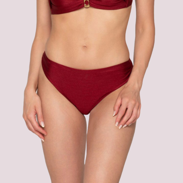 Luna Γυναικείο Μαγιό Σλιπ Κανονικό Μπορντώ Ιριδίζον Summer Swimwear Collection 94656 Gold