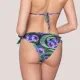 Luna Γυναικείο Μαγιό Slip δετό Blossom Tropical print μωβ & πράσινους τόνους με λάμψη Summer Collection 94725