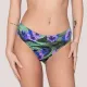 Luna Γυναικείο Μαγιό Slip Ψηλόμεσο Blossom Tropical print μωβ & πράσινους τόνους με λάμψη Summer Collection 94726