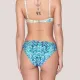 Luna Γυναικείο Serenity κλασικό σλιπ μαγιό Summer Collection 94745 Λευκό με γαλάζια χρυσά & λαδί φλοράλ prints