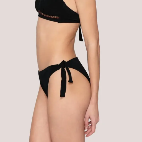 Luna Γυναικείο Μαγιό Σλιπ δετό Fresh summer collection Μαύρο Black 94906