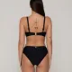Luna  Γυναικείο Slip μαγιό μαύρο  ψηλόμεσο Gold swimwear summer collection 94657 black