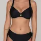 Luna  Γυναικείο Slip μαγιό μαύρο  ψηλόμεσο Gold swimwear summer collection 94657 black