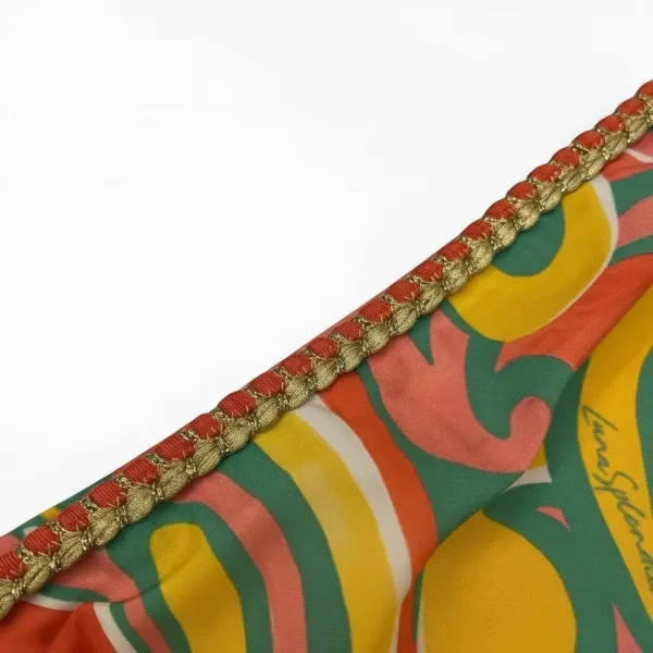 Luna Γυναικείο Μαγιό Drop Slip ψηλόμεσο 5 cm Κοραλί summer collection 94616
