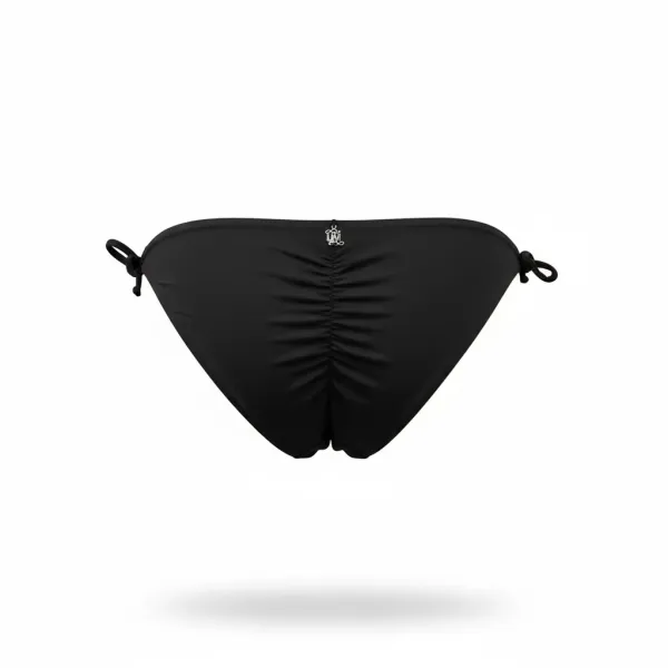 Luna Γυναικείο Μαγιό Slip Polly Brazil δετό μαυρο με ασημί λεπτομερειες  swimwear summer collection