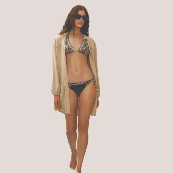Luna Γυναικείο Μαγιό Slip Brazil leopard animal print Summer Collection SAFARI 94806