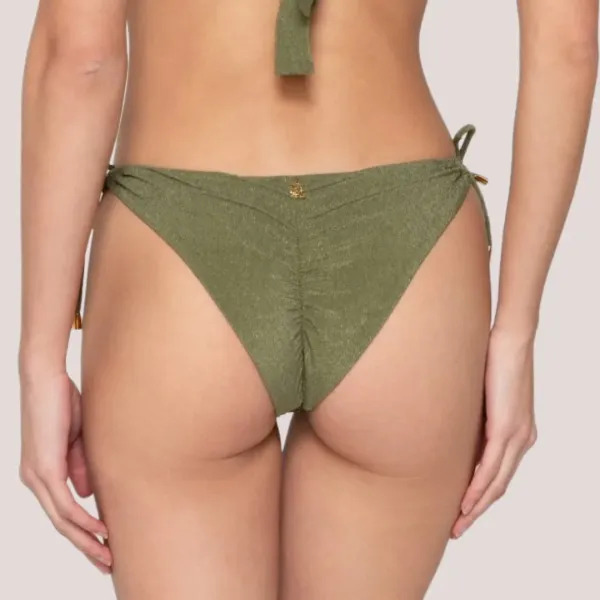 Luna Γυναικείο Μαγιό Σλιπ  Brazil δετό Fresh summer collection χακί CHAKI 94905