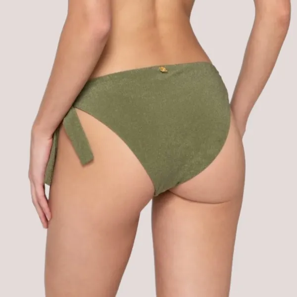 Luna Γυναικείο Μαγιό Σλιπ δετό Fresh summer collection Χακί Khaki 94906