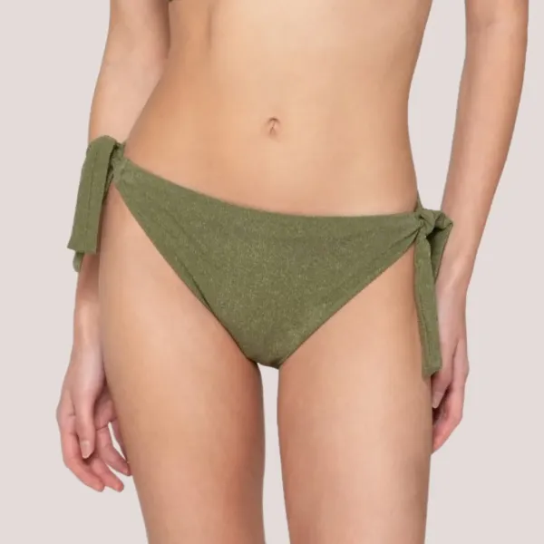 Luna Γυναικείο Μαγιό Σλιπ δετό Fresh summer collection Χακί Khaki 94906