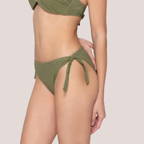 Luna Γυναικείο Μαγιό Σλιπ δετό Fresh summer collection Χακί Khaki 94906