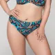 Luna Γυναικείο Μαγιό Drop Slip ψηλόμεσο 5 cm μπλέ με τερακόττα summer collection 94616