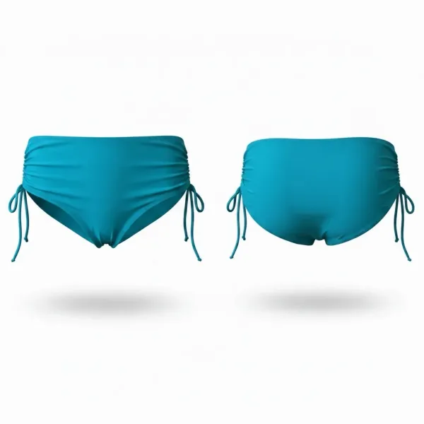 Modern Ocean Γυναικείο Slip μαγιό ψηλόμεσο με κορδόνια plus sizes 957-1.EMERALD  Mix & Match