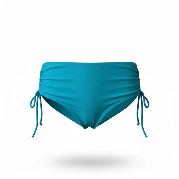 Modern Ocean Γυναικείο Slip μαγιό ψηλόμεσο με κορδόνια plus sizes 957-1.EMERALD  Mix & Match