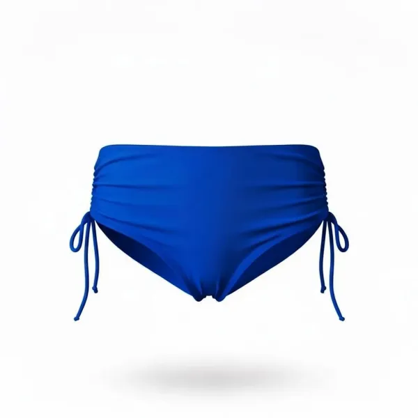 Modern Ocean Γυναικείο Slip μαγιό ψηλόμεσο με κορδόνια plus sizes 957-1.ROYAL BLUE Mix & Match