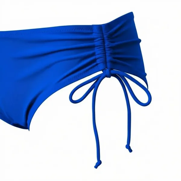 Modern Ocean Γυναικείο Slip μαγιό ψηλόμεσο με κορδόνια plus sizes 957-1.ROYAL BLUE Mix & Match