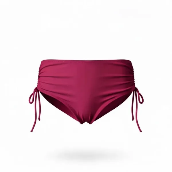 Modern Ocean Γυναικείο Slip μαγιό ψηλόμεσο με κορδόνια plus sizes 957-1.PINK Mix & Match