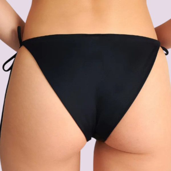 Rock Club Γυναικείο Μαγιό Σλίπ δετό με Κορδόνια Μαύρο BLACK BP3180