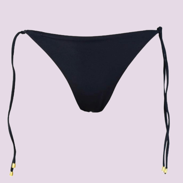Rock Club Γυναικείο Μαγιό Σλίπ δετό με Κορδόνια Μαύρο BLACK BP3180