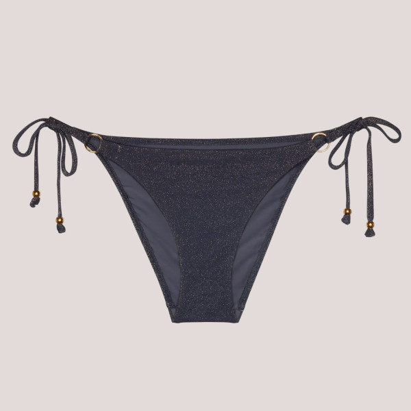 Triumph Γυναικείο μαγιό bottom Summer sunset slip tai δετό μαύρο χρυσό glitter 10226482.0004.04