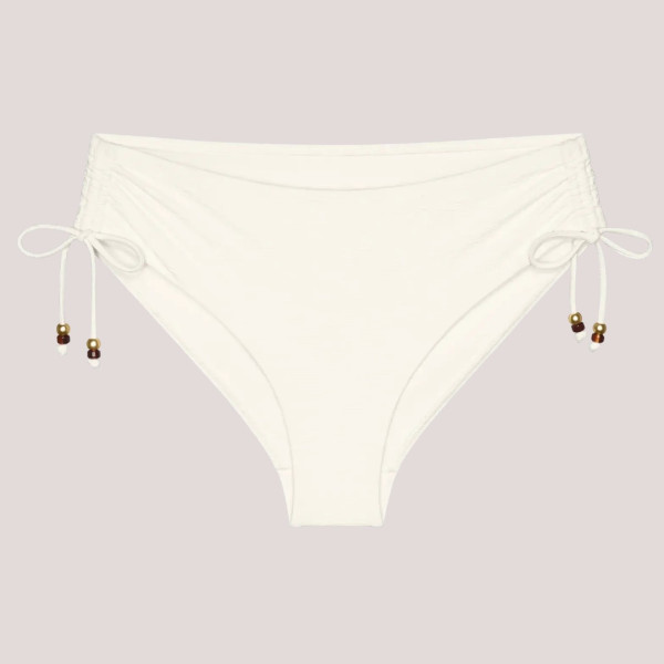 Triumph Γυναικείο μαγιό ψηλόμεσο σλιπ με ρυθμιζόμενα πλαινά λευκό ανάγλυφο Summer Dune Midi 10226535.3799/1K