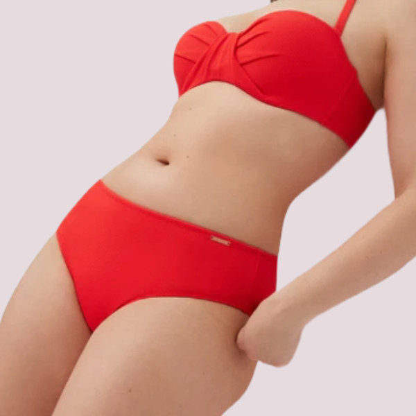 Ysabel Mora Γυναικείο Μαγιό Slip  Κανονικό Κοραλί  Swimwear Summer Collection 83084 DEEP CORAL 