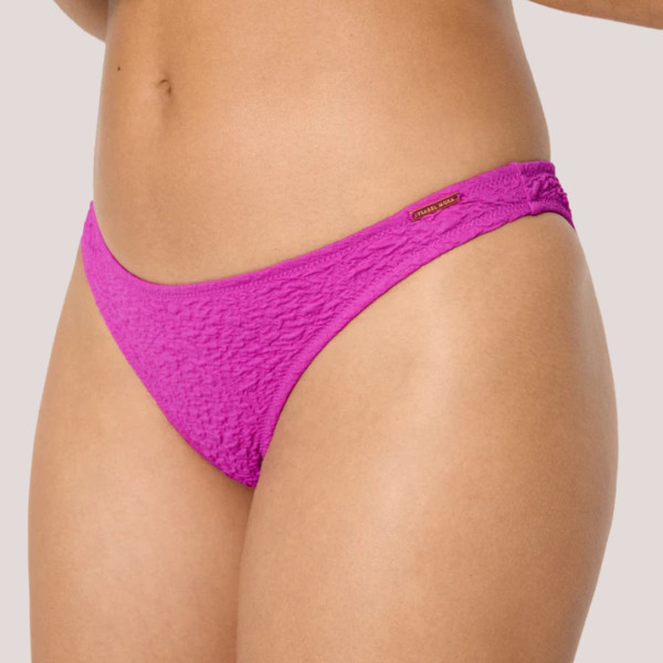 Ysabel Mora Γυναικείο Μαγιό Brazil slip φούξια γκοφρέ Shiny bright purple 83299