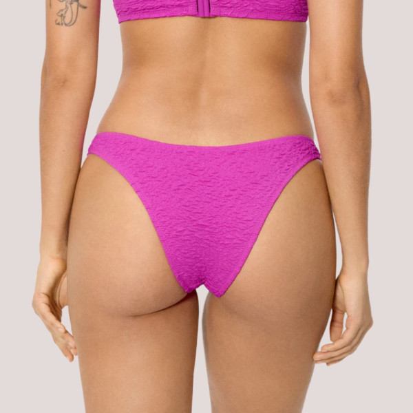 Ysabel Mora Γυναικείο Μαγιό Brazil slip φούξια γκοφρέ Shiny bright purple 83299