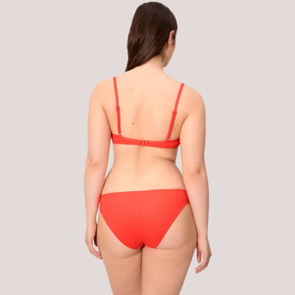 Ysabel Mora Γυναικείο μαγιό Slip κλασικό πικέ Vivid coral Κοραλί 83327 