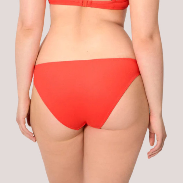 Ysabel Mora Γυναικείο μαγιό Slip κλασικό πικέ Vivid coral Κοραλί 83327 