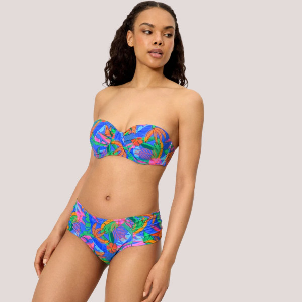 Ysabel Mora Γυναικείο Μαγιό Slip midi shaper ψηλόμεσο & φαρδύ στο πλάί Tropical διάφορα χρώματα Multicolour 83402