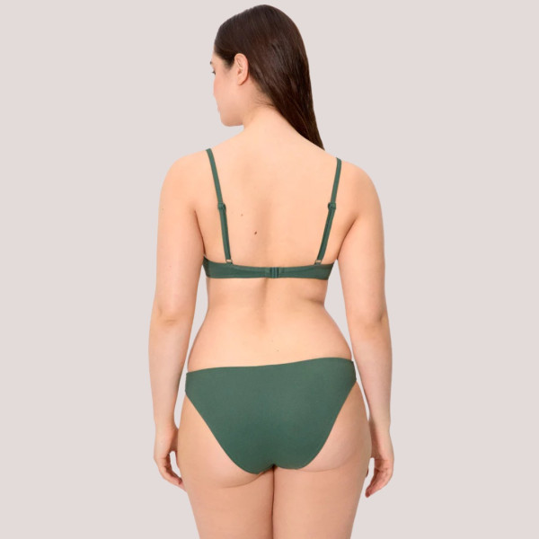 Ysabel Mora Γυναικείο μαγιό Slip κλασικό πικέ Wild Green πράσινο χακί 83327 