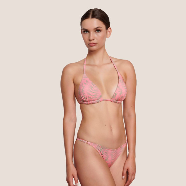 Bilitis Γυναικείο Σετ Μαγιό push up τρίγωνο κρικοι & ρυθμιζόμενο Brazil σλιπ DP119 Desert Palm Luxury swimwear Ροζ