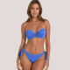 Bilitis Γυναικείο set bikini strapples με κούμπωμα & δετό σλίπ  Fantasia μπλέ Blue color  FA002 Luxury collection