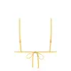 Chlamys Varia Γυναικείο κίτρινο Bikini Top Τριγωνάκι lurex με αφαιρούμενη επένδυση DY2601-TC03.YELLOW