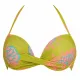 Modern Ocean Γυναικείο Set Bikini Push up δετό & brazil Λεμονί γκλίτερ με σχέδια φλοράλ σε πράσινους & ροζ χρωματισμούς C-6225