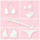 Modern Ocean Γυναικείο Set Bikini Τριγωνάκι με ρυθμιζόμενο στρινγκ σε λευκό χρώμα 9310 white