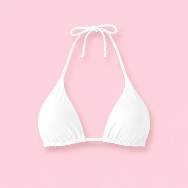 Modern Ocean Γυναικείο Set Bikini Τριγωνάκι με ρυθμιζόμενο στρινγκ σε λευκό χρώμα 9310 white