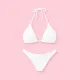 Modern Ocean Γυναικείο Set Bikini Τριγωνάκι με ρυθμιζόμενο στρινγκ σε λευκό χρώμα 9310 white