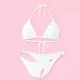 Modern Ocean Γυναικείο Set Bikini Τριγωνάκι με ρυθμιζόμενο στρινγκ σε λευκό χρώμα 9310 white