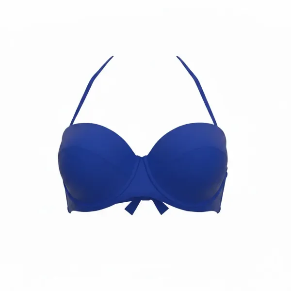 Modern Ocean Γυναικείο Strapless μπλέ ρουά με αφαιρούμενες τιράντες  6121 Blue