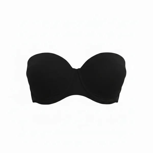 Modern Ocean Γυναικείο Strapless μάυρο με αφαιρούμενες τιράντες 6121 Black